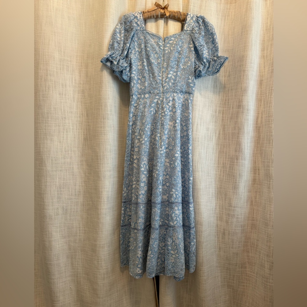 Rachel Parcell Two-Tone Lace Flared Midi Dress - Picture 5 of 5